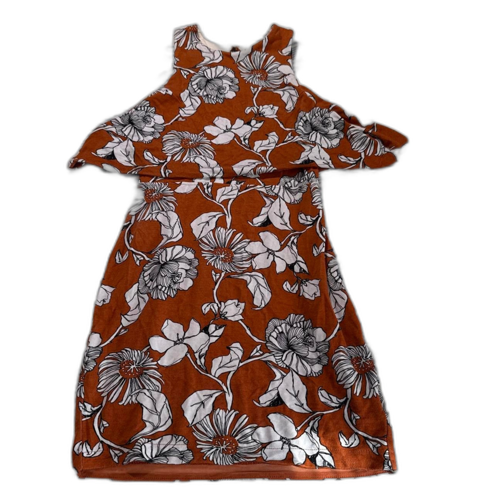 Cooperative Women's Orange and Brown Dress